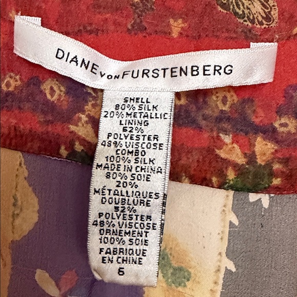 Diane Von Furstenberg Multicolor Floral Women's Dress- shell only - Picture 5 of 6